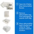 thumbnail image 4 of Refillable Moisture Absorbers Dehumidifier Bucket with Refill Bag Pack to Control & Get Rid of Water, Humidity, Odors & Damp Air | Tub for Basement Closet Home Boat RV Car or Unscented Fragrance Free, 4 of 5