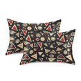 thumbnail image 2 of Haosy Satin Pillowcase for Hair and Skin Standard Cooling Silk Pillow Case with Envelope Closure Irregular Triangle Circle 20"x26", 2 of 9