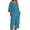 shorts set 58#Blue, variant on Womens Shorts Set Casual Short Sleeve Crew Neck Top and Shorts Solid Color 2 Piece Fashion Outfit Summer Work Business Outfit Sets