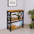 thumbnail image 5 of Casual Home Montego 3-Shelf Bookcase, Antique Walnut/Black, 5 of 11