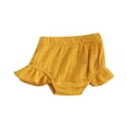 thumbnail image 6 of Nygoyerh Baby Girls Casual Shorts Solid Color Elastic Band Ruffle Shorts Infant Newborn Clothing for Summer 3M 6M 12M 18M 2T 3T, 6 of 6
