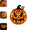 C-1PC#041, variant on Vintage Halloween Pumpkin Lamp Decor, Classic Stained Glass Pumpkin Table Lamp, Cozy Ambient LED Light for Holiday Party Mantel Fall Home Decorations M A-1PC