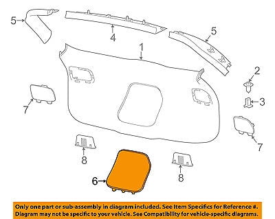 Jeep CHRYSLER OEM 14-16 Cherokee Liftgate Tailgate-Cover 5LS75DX9AA