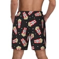 thumbnail image 4 of Balery Popcorn Mens Swim Trunks Swim Shorts for Men Quick Dry Inseam Beach Shorts with Compression Liner Pocket-Medium, 4 of 9