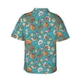 thumbnail image 4 of Xecao Cute Conch print Hawaiian shirt - a stylish short-sleeve button-down for men, perfect for casual beach and tropical outings., 4 of 9