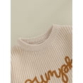 thumbnail image 5 of Bagilaanoe Toddler Baby Girl Boy Halloween Sweater Long Sleeve Letter Embroidery Pullover 3M 6M 9M 12M 18M 24M 3T Kids Warm Jumpers Tops Fall Loose Knitwear, 5 of 8