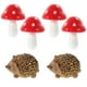 thumbnail image 1 of BRIGHTFUFU 1 Juego de decoraciones de setas erizo de jardín de hadas, figuritas de resina de maceta, decoraciones de jardín, 1 of 7