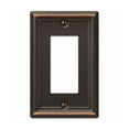 thumbnail image 5 of Amerelle Chelsea 1-Gang Stamped Steel Rocker Decorator Wall Plate, Aged Bronze, 5 of 5