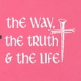 thumbnail image 5 of Wild Bobby The Way, The Truth & The Life Inspirational/Christian Women Racerback Tank Top, Hot Pink, Large, 5 of 5