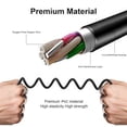 thumbnail image 4 of Coiled Headphone Cable, Gold Plated Connector Sound Cord for QC45 QC35 QC25, Compatible with IOS , 170cm Stretchable Length, 4 of 7