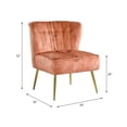 thumbnail image 6 of Acme Sambell Burnt Orange Velvet Accent Chair, 6 of 6