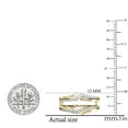 thumbnail image 5 of Dazzlingrock Collection 0.25 Carat (ctw) 18K Diamond Anniversary Enhancer Guard Double Ring 1/4 CT, Yellow Gold, Size 5, 5 of 6