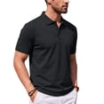 thumbnail image 3 of Polo Shirts for Men Short Sleeve Dry Fit Performance Golf Polos 3 Buttons Casual Notch Collared Shirt Men, 3 of 4