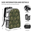 thumbnail image 4 of Sikiie Green Camouflage Skull Clear Backpack, Transparent Bookbag for School for Women Men, Capacity Clear Bag for College, Travel, 4 of 7