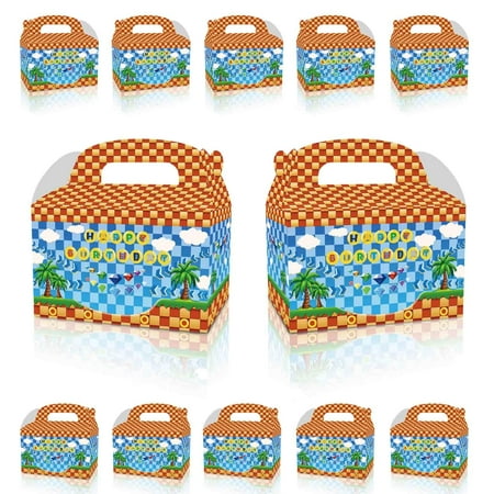 HMJDMM 12 Pcs PresNok Hedgehog Themed Birthday Party Supplies: 12 Gift Bags, Size 6.3" x 3.9" x 3.1"", Occasion: Birthday, Luau
