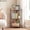 Brown, variant on 5 Tier Corner Shelf with 2 Woven Basket, 55" Tall Standing Organizer, Rustic Brown Storage Rack, Narrow Bookshelf Display Shelves Rack for Wall Corner, Living Room, Kitchen, Bedroom, Office