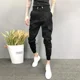 thumbnail image 2 of Pantalones cargo de trekking harén negros multibolsillos de otoño para hombre, pantalones para hombre, ropa estética de diseñador con múltiples bolsillos, ropa de calle de lujo, 2 of 5