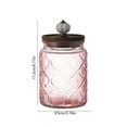 thumbnail image 2 of 23.7 Fl oz Vintage Glass Jar with Lid, Airtight Food Storage Container, Embossed Kitchen Canister with Pumpkin Knob Lid for Sugar, Coffee, Tea, Candy, Cookies, Pasta, Cereal, Decorative Pantry Jar, 2 of 7