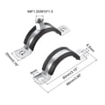 thumbnail image 2 of Unique Bargains 47 to 51mm Rigid Pipe Strap Clamps, Pipe Bracket Tube Clips 4 Pack, 2 of 5