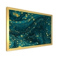 thumbnail image 2 of Designart 'Golden Glitter With Dark Blue Marble' Modern Framed Art Print, 2 of 4