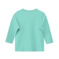 thumbnail image 4 of Tao Tao Children Girls Casual 3/4 Sleeve T-Shirt Round Neck Cute Tops Basic Tees Blouses Loose Fit Pullover Solid Color Dressy Trendy Mint Green 130, 4 of 5