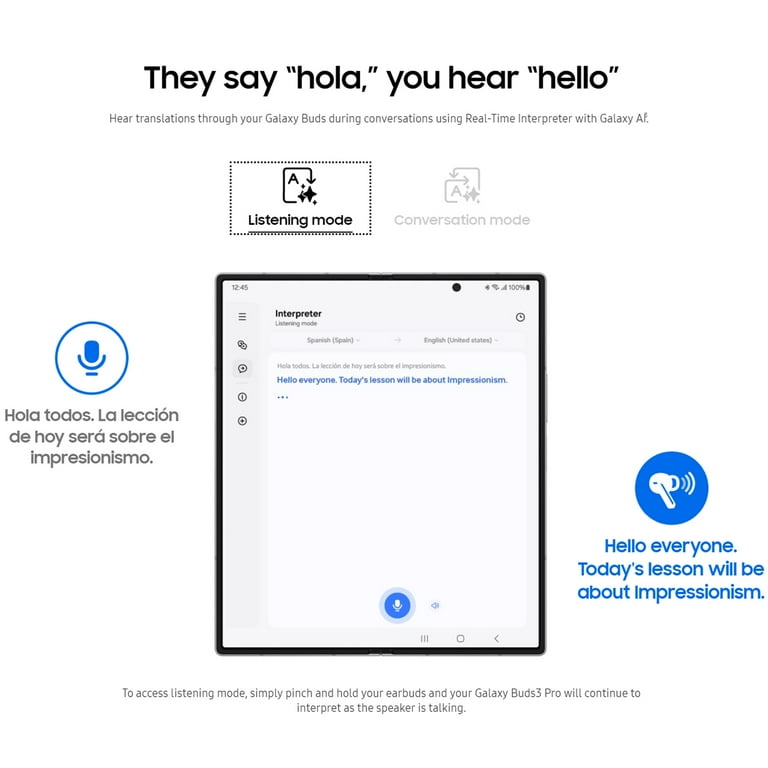 SAMSUNG Galaxy Buds 3 Pro AI True Wireless Bluetooth Earbuds SAMSUNG Galaxy Buds 3 Pro AI True Wireless Bluetooth Earbuds