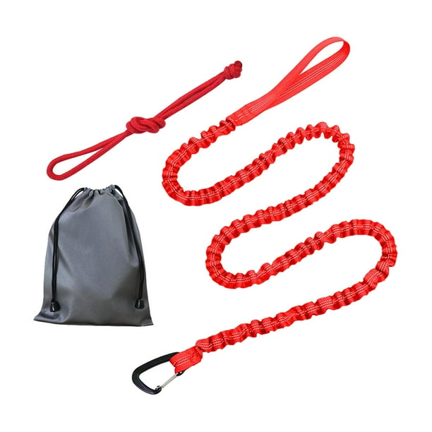 Cuerda de remolque para bicicleta, correa de remolque, correa de tracción para carretera, ciclismo, absorción de impactos con rojo