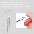 thumbnail image 4 of Stainless Steel Tongue Scraper, Removes Bad Breath, Oral Care, Tongue Brushes, Tongue Cleaner, Tongue Scraper, 4 of 5