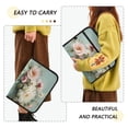 thumbnail image 4 of Accordion File Organizer with Zip Closure 13 Pockets Expanding File Folder Letter A4 Paper Document Organizer for Home Office Vintage Peonies and Daisies, 4 of 7
