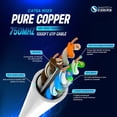 thumbnail image 2 of Cat6A Riser Cable 1000ft – 100% Solid Bare Copper, 23AWG UTP, 750MHz, Bulk Ethernet Cable, White, 2 of 5