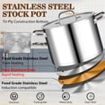 thumbnail image 4 of Rorence 8 QT Stainless Steel Stock Pot with Glass Lid, Tri-Ply Base Cooking Pot Induction Compatible, 4 of 8