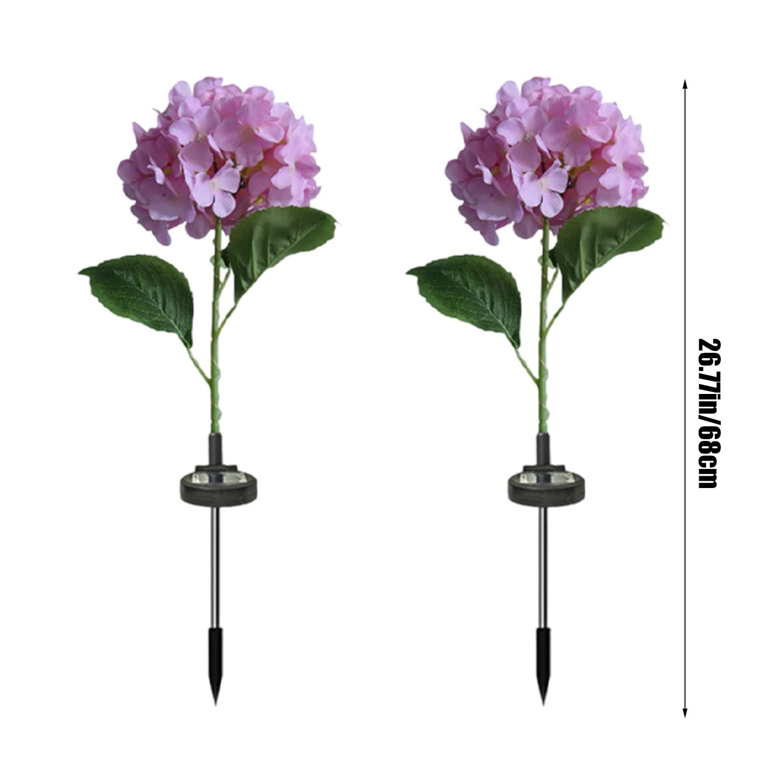 Summer Savings Clearance! Boovnll Solar Flowers Outdoor Water Proof, 2 Pack Artificial Hydrangea Bouquet Outdoor Solar Lights, Solar Flowers for Outdoor Garden Yard Patio Decor, Solar Garden Lights