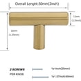 thumbnail image 2 of GHSDFBB (30 Pack) Brushed Brass Drawer Knobs Cabinet Knobs-HD201GD Gold Cabinets Hardware, 2 of 7