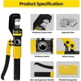 thumbnail image 3 of 10-ton hydraulic crimping tool set with 9 dies, for battery cables (12 to 2/0) - hydraulic cable crimping tool for electrical terminals and wire connections, 3 of 4