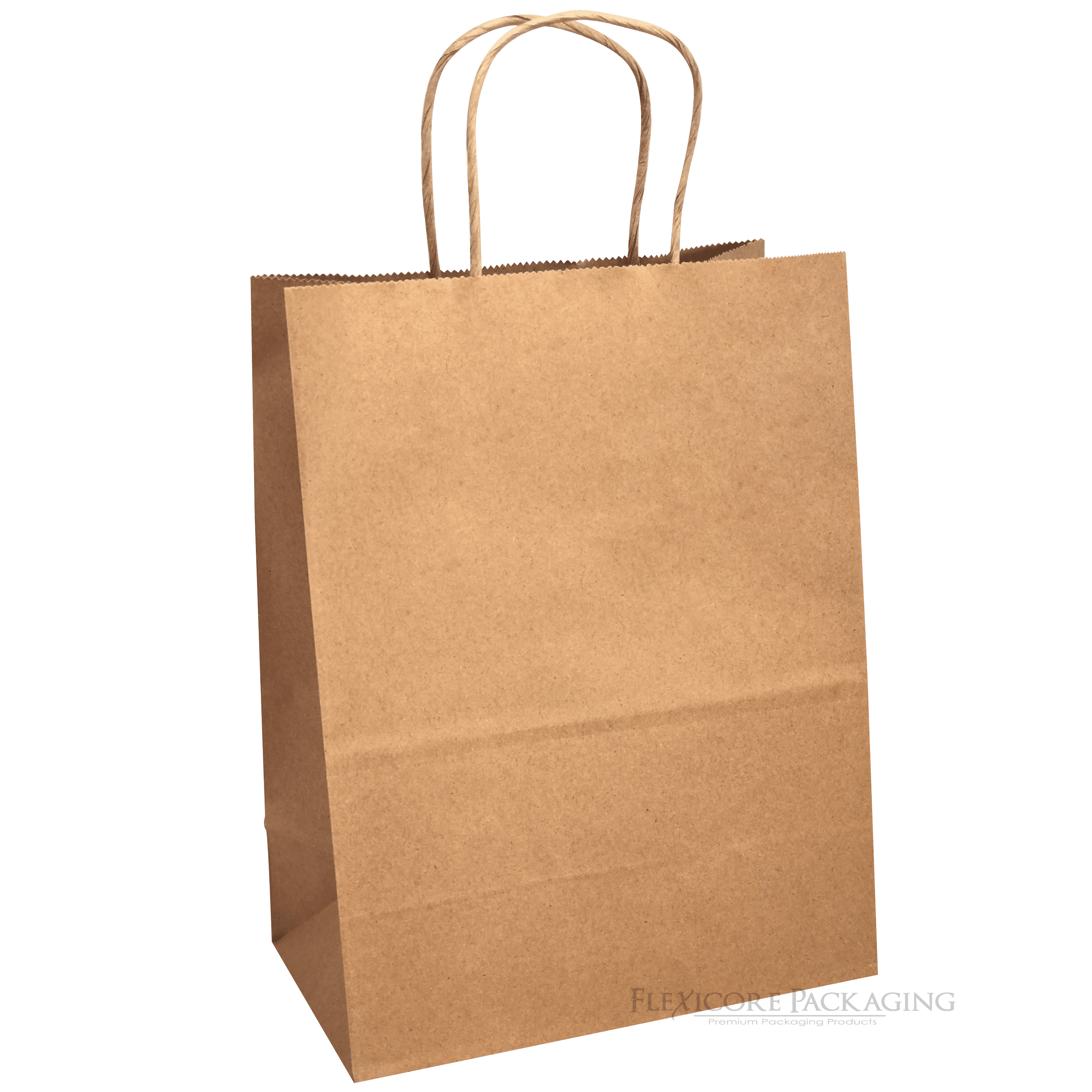 25PCS Shopping Bag 8x4.75x10.5" Cub Paper Bags Gift Kraft Retail Handles 