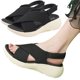 thumbnail image 1 of Likrtyny Sandalias Plataforma Cuña para Mujer Sandalias Planas Casuales para La Playa Verano (Negro 39), 1 of 9