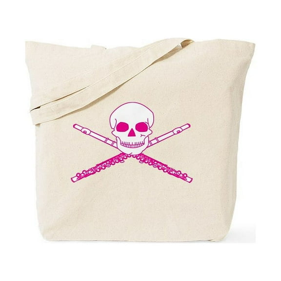 CafePress - Master Flute Skull Tote Bag - Unisex Canvas Tote Bag, Beige, 1-Piece