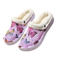 thumbnail image 6 of Mostsola Clogs Fuzzy Slippers for Women Butterfly Print Hollow out Slip on Plush House Shoes, 6 of 6