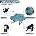 thumbnail image 7 of Outdoor Loveseat Rocking Chair with Thicken Cushion and Phone Holder for 2 Person for Garden Patio Yard (Turquoise), 7 of 7