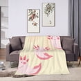 thumbnail image 6 of ZNDUO Lightweight Microfiber Bed Blanket, Cute Lizard Pattern Super Soft Flannel Cozy Throw Blankets, 50"x40", 6 of 8