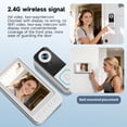 thumbnail image 4 of Wireless Video Doorbell with 4.5" IPS Display Screen, 720P HD 120° Wide Angle Door Bell Camera with Night Vision, 2-Way Intercom 1000mAh Battery Local Storage No WiFi No App for Home Security, 4 of 8