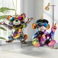 thumbnail image 7 of UYUH Monkey Ornaments Hanging Decor Colorful Animal Car & Bag Charms, Cute Home Decor Gift, Durable Resin Animal Figures for Christmas Birthdays, All Ages Room Decoration Accessories, 7 of 7