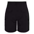 thumbnail image 4 of Women's Cargo Shorts, Comfy Cargo Shorts Vacation Outfits Stretch Athletic Shorts Summer Outdoor Work Shorts Casual High Waisted Shorts Multi Pockets, Black L, 4 of 6