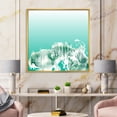 thumbnail image 2 of Designart 'Auquamarine Landscape Turquoise Splashes' Traditional Framed Canvas Wall Art Print, 2 of 5