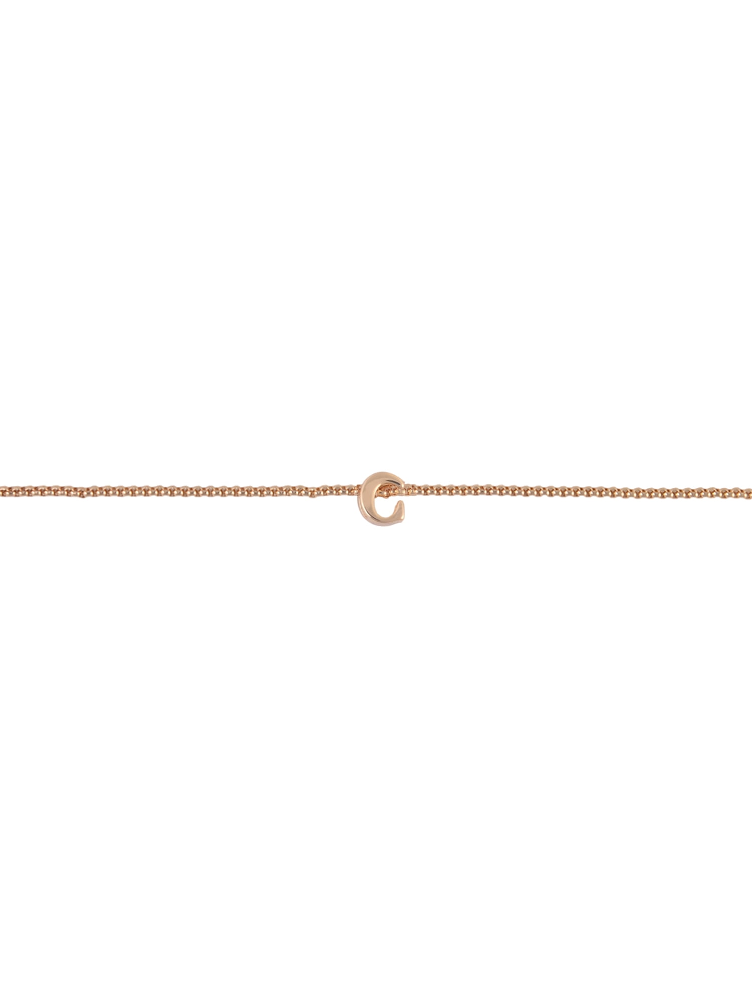 Time and Tru Goldtone 2-Row Rhinestone and Initial "C" Necklace