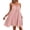 Pink, variant on Dresses for Women Solid Color Round Neck A-Line Mini Dress Textured Casual Everyday Swing Dress Coffee S