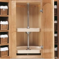 Rev A Shelf Rs4Wls272.31.52 31 In. D-Shape Wood Classic 2 Shelf Corner Lazy Susans by Rev-A-Shelf