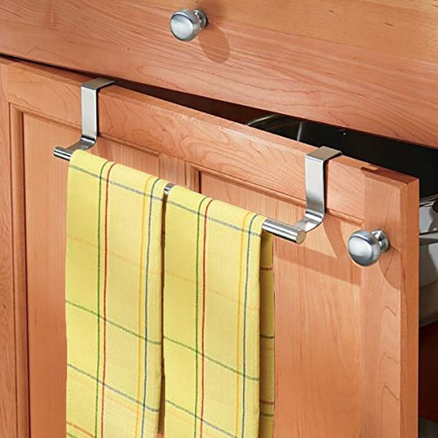 Barra única de acero inoxidable ultrafirme de 14 ", soporte para barra de toalla de cocina, gancho para puerta de baño, armario, cocina, inodoro