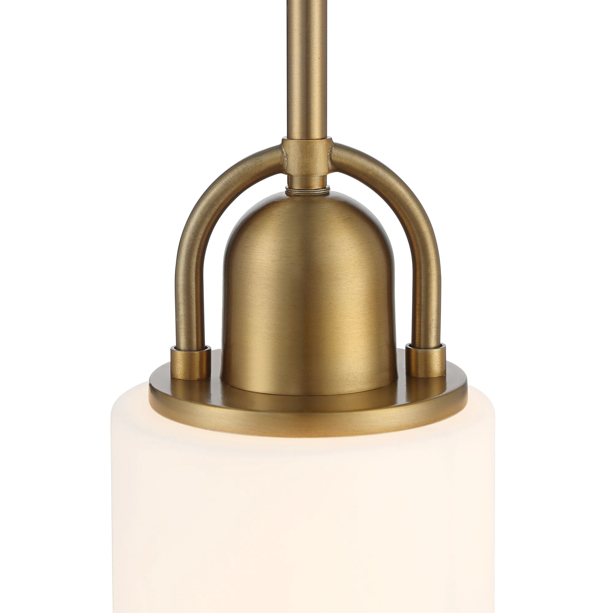 Possini Euro Design Copenhagan Warm Brass Mini Pendant Light 4 3/4" Wide Modern Opal White Glass Fixture for Dining Room Kitchen