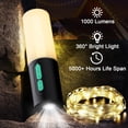 thumbnail image 3 of Cadena de luces para acampar, luz de 10M con linternas, luces para acampar, cargador de 4000mAh, linternas recargables impermeables IPX6, 3 of 5
